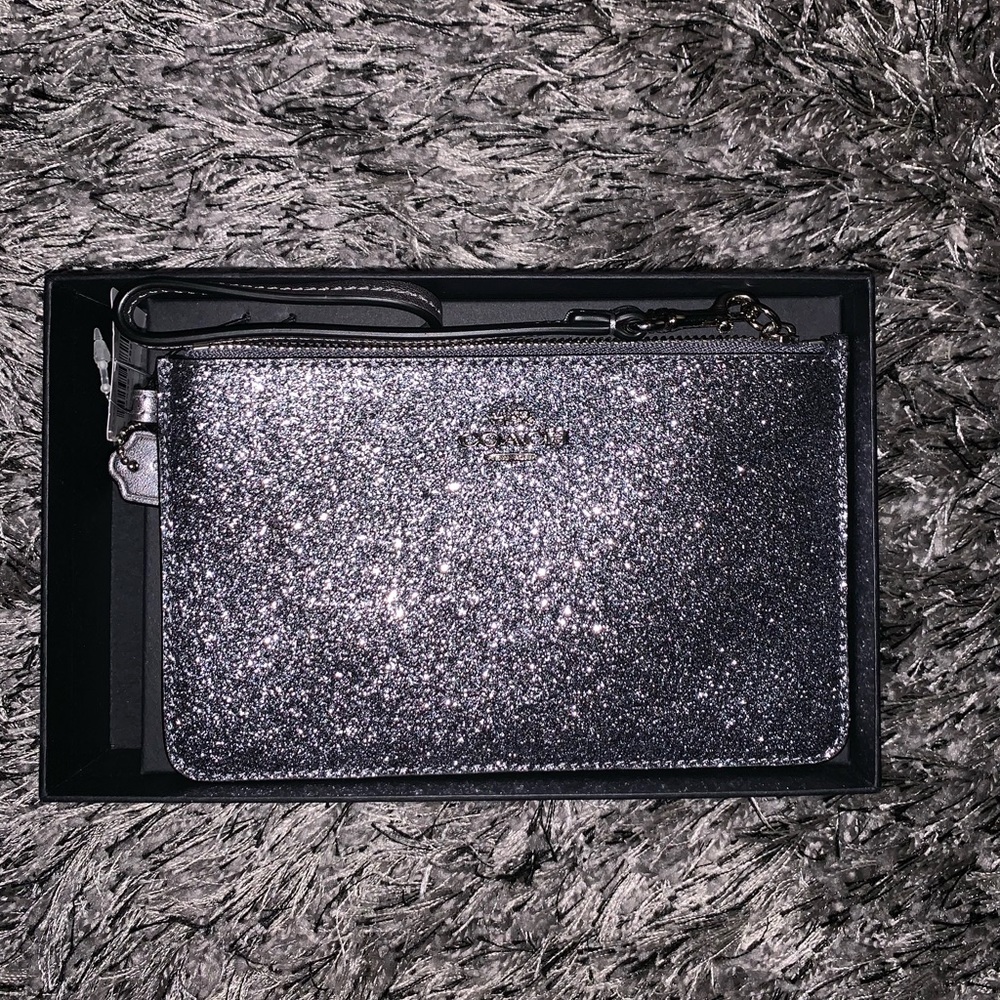 New COACH Glitter Wristlet